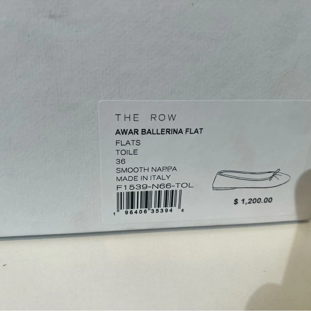 The Row award ballerina Flats toile smooth nappa - Picture 8 of 8